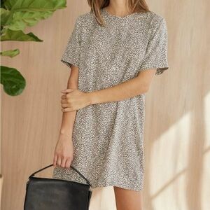 Jenni Kayne Micro Leopard Print Shift Shirt Dress